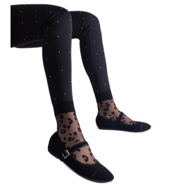 Schwarze Ballerinas mit mattem Finish und Schnallenverschluss