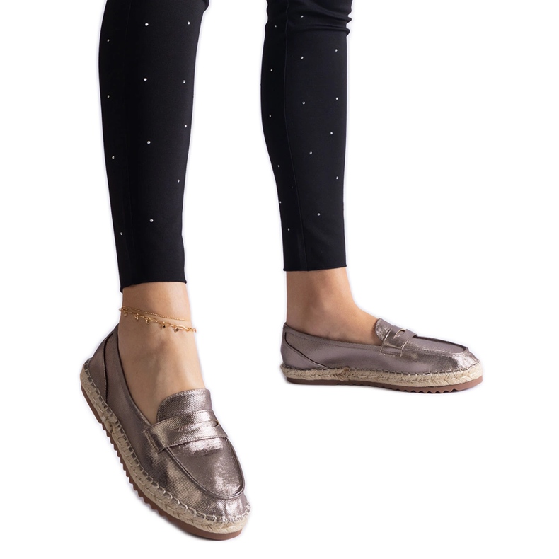 Brown Sliding Espadrilles auf der Plattform braun