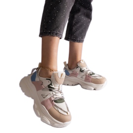 Mehrfarbige Sport-Sneaker für Damen weiß