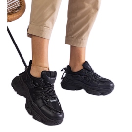 Schwarze Sport-Sneaker für Damen