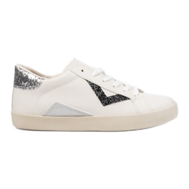 Frauen -Sneaker -Glitzer -Einsätze schwarz