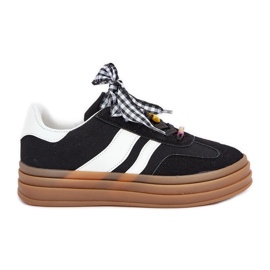 Frauen -Turnschuhe mit schwarzen Stiften