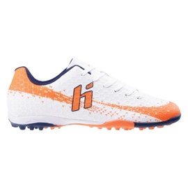 Huari Rasenrecoleti tf weiß-orangefarbene Fußballschuhe
