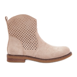 Leichte beige offene Stiefel