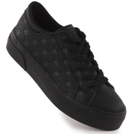 Damen -Öko -Leder -Sneaker Black Big Star RR274335 schwarz