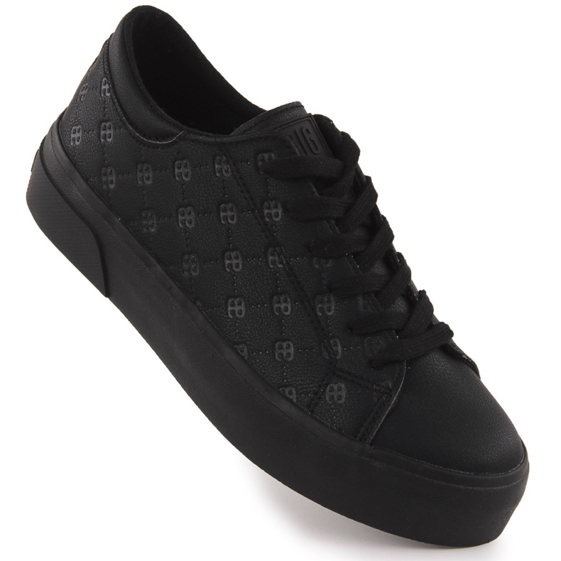 Damen -Öko -Leder -Sneaker Black Big Star RR274335 schwarz