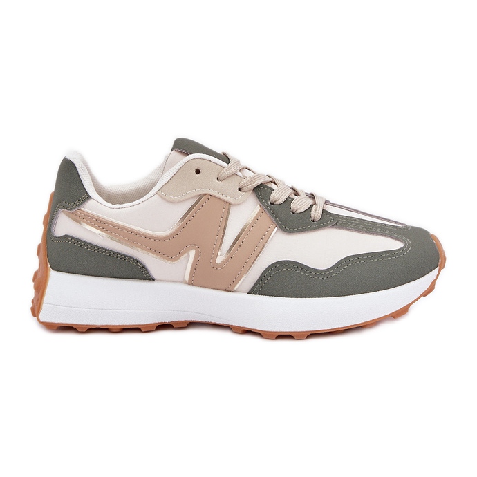 Beige-Green Damen-Turnschuhe Sportschuhe