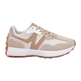 Beige Damen Sneakers Sportschuhe