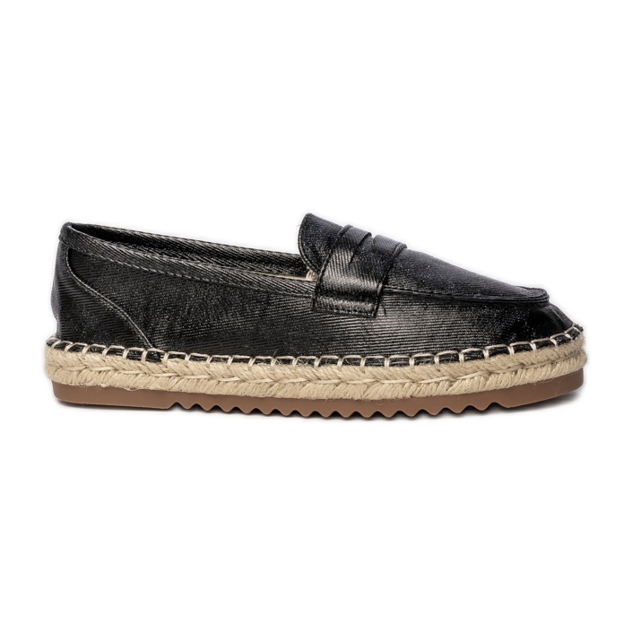 Espadrilles Damenschwarze Slaser