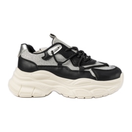 Schwarze Sport -Sneaker von Frauen