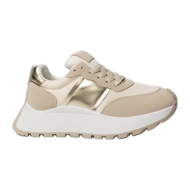Beige Sport -Sneaker von Frauen