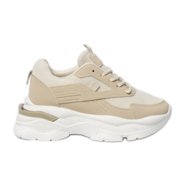 Beige Sport -Sneaker von Frauen