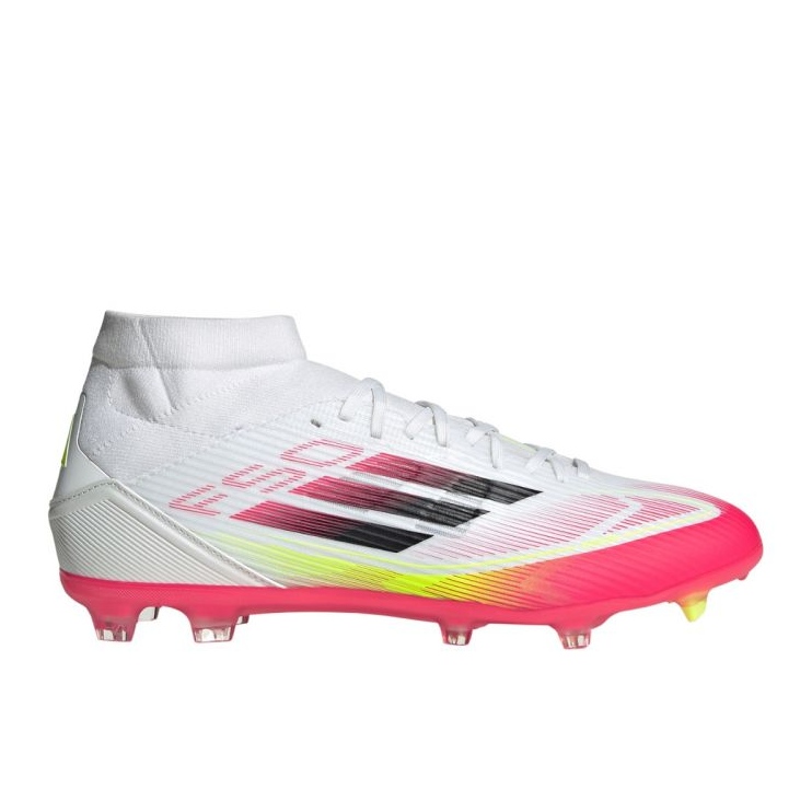 Adidas F50 League FG/Mg Mid Ji0434 Weiße und rote Fußballschuhe