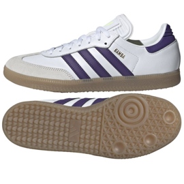 Adidas samba messi in IH8161 Weiße und violette Schuhe
