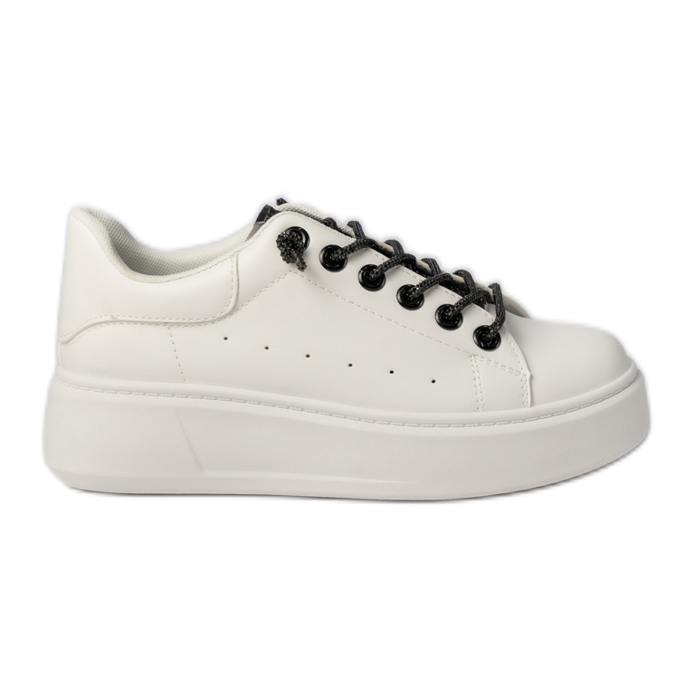 Weiße und weiße Sport -Sneaker von Frauen