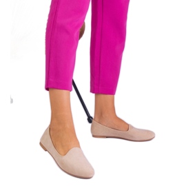 Beige Classic Ballerinas aus Ekozamszu