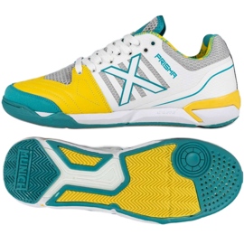 Munich München Prisma 37 in 3116038 Weiße und gelbe Fußballschuhe