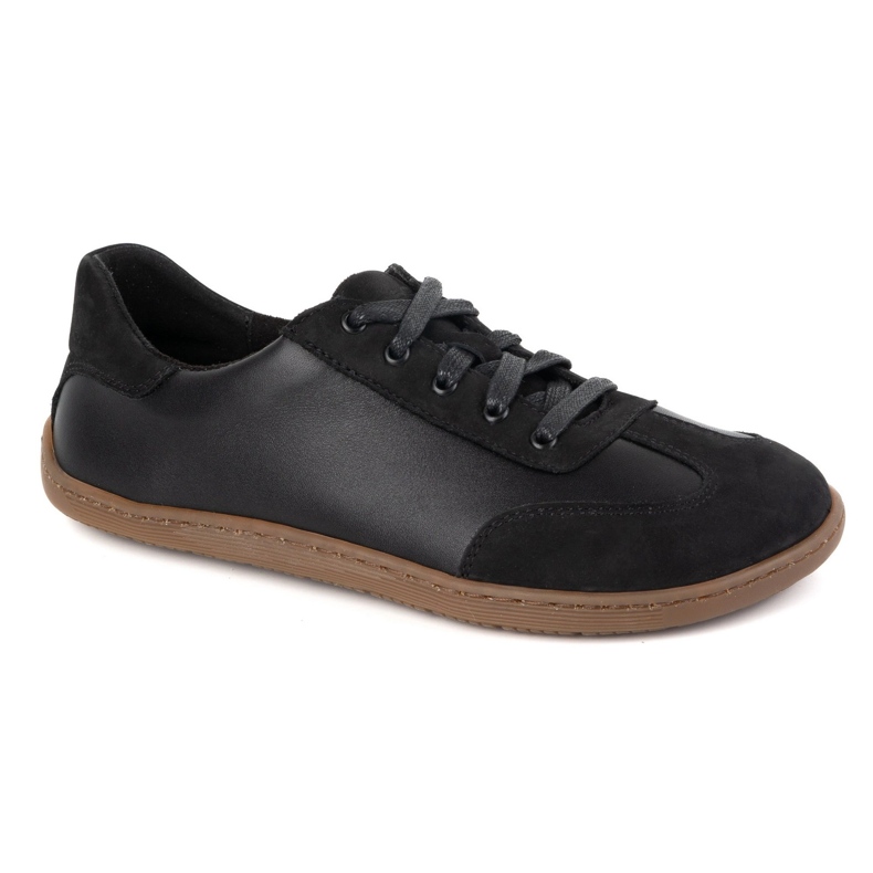 Barfußschuhe minimalistische Leder Wasak 0744W Schwarz