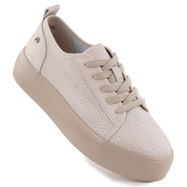 Filippo Damen Lederschuhe. beige