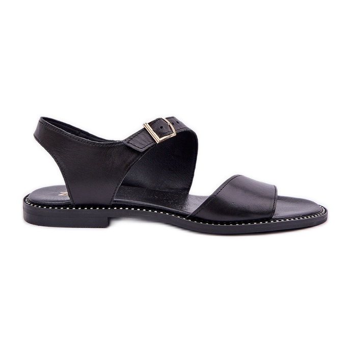 Zazoo 3014 Frauen flache Sandalen schwarz