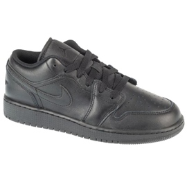 Air Jordan 1 Low GS 553560-093 Schwarze Schuhe