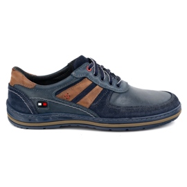KOMODO Herrenschuhe aus polnischem Leder 837K Marineblau