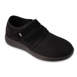 Dr.ORTO Befado Herrenschuhe mit Klettverschluss, PU 074M004, schwarz