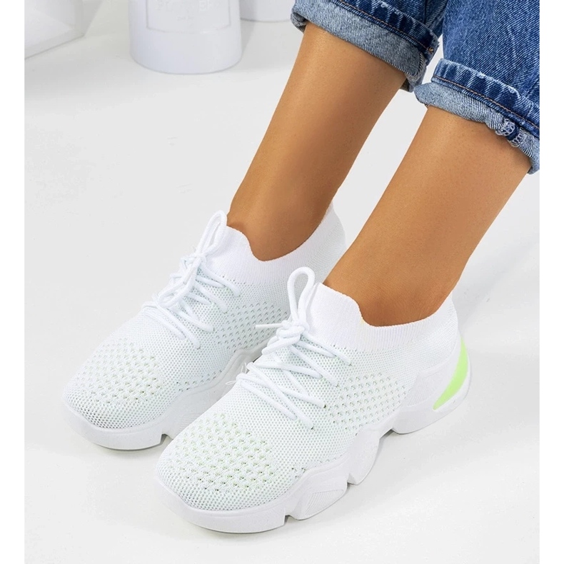 D/GMR Daniela weiße und grüne Sportschuhe