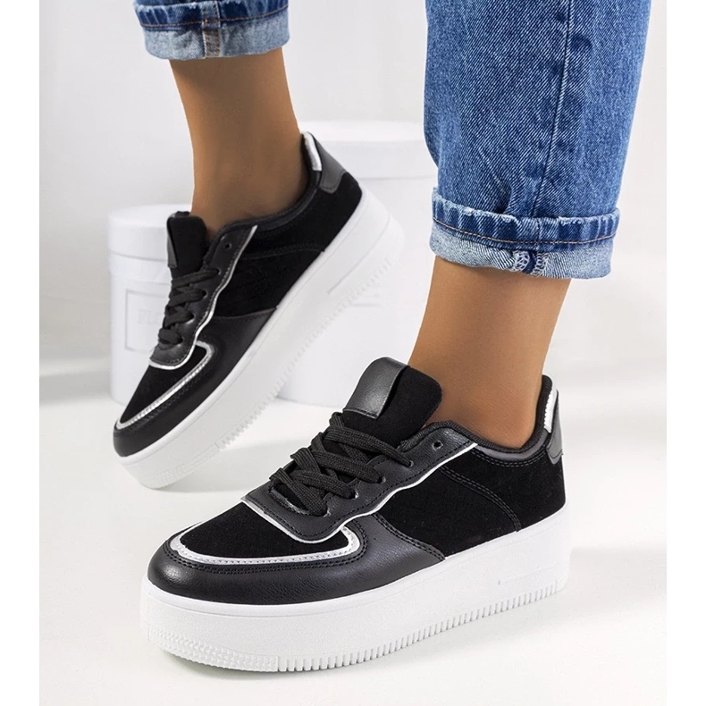 D/GMR Schwarze Statela-Sneaker für Damen