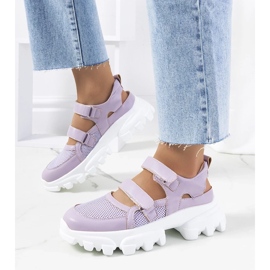 D/GMR Lila Turnschuhe auf den massiven alleinigen Djurs
