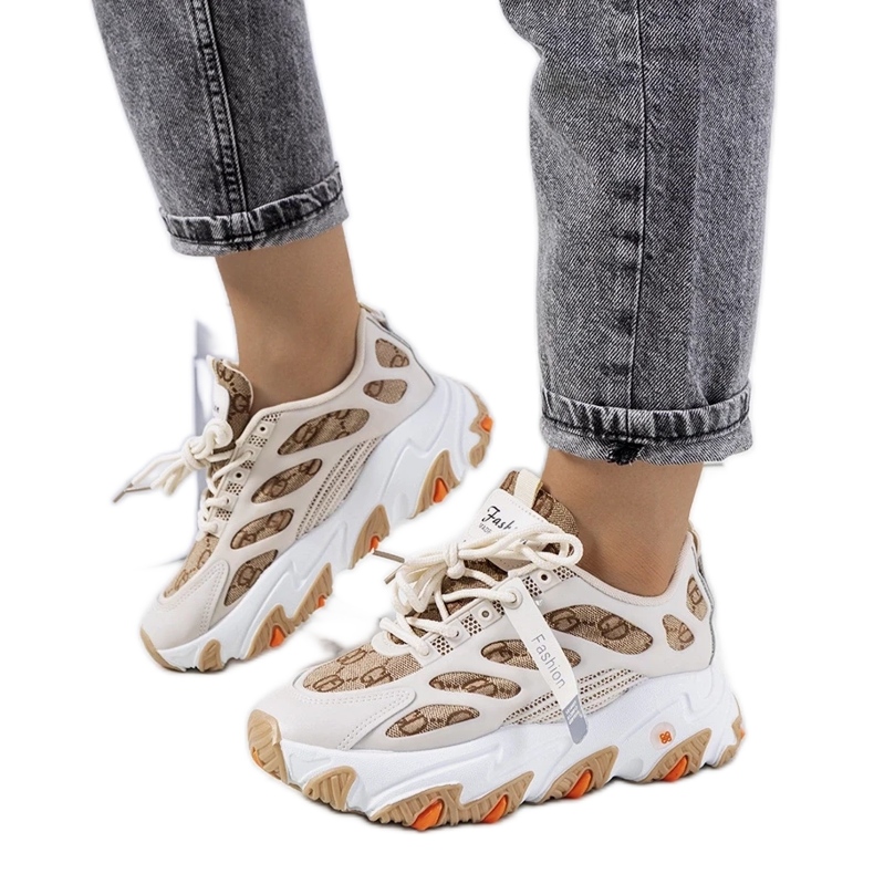 D/GMR Beigefarbene Damensneaker von Melsen