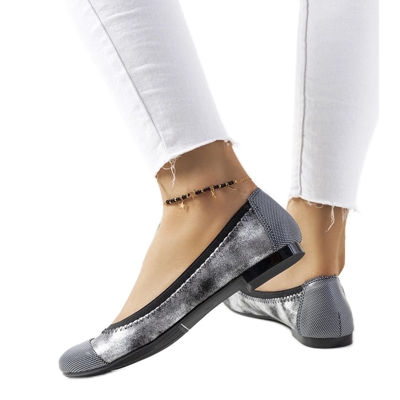 D/GMR Marlin Polka Dot Silber Ballerinas silber-