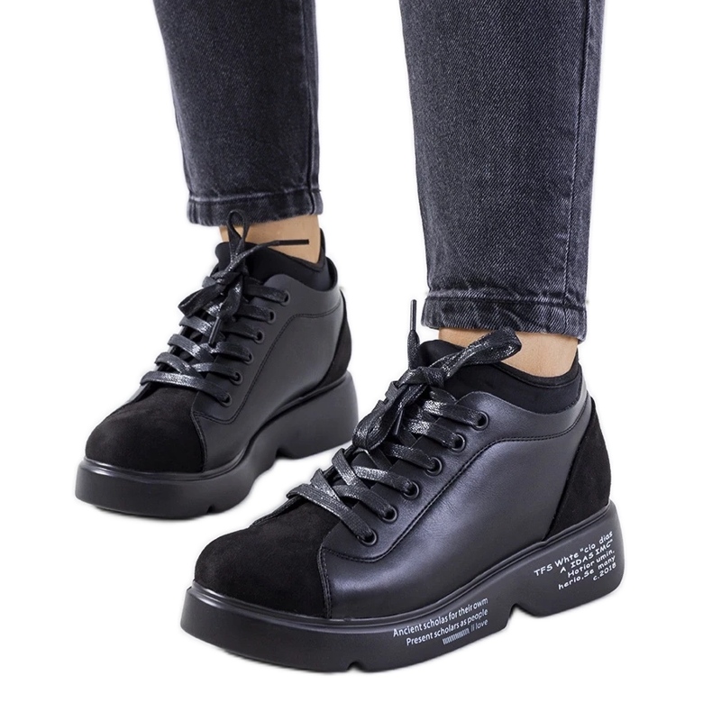 D/GMR Schwarze Sneaker mit hohem Absatz von Ambly