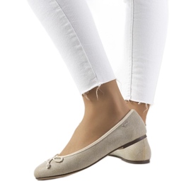 D/GMR Beige Damenballerinas von Villers