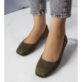 D/GMR Jules Ballerinas aus Öko-Wildleder in Grün