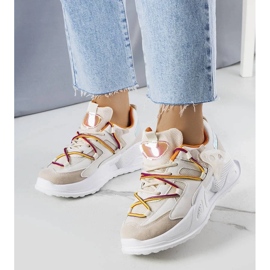 D/GMR Beigefarbene Sneaker aus Stoffgemisch von Traci