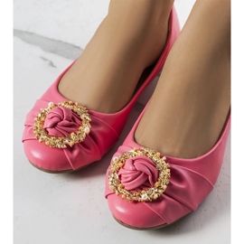 D/GMR Rosafarbene Ballerinas mit Goldverzierung von Antoinette