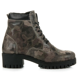 Vinceza Schnürstiefel mit Protektor grün