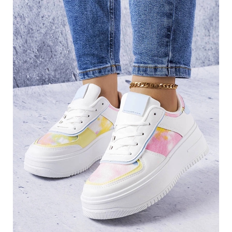 D/GMR Weiße und blaue Plateauschuhe von Heloise