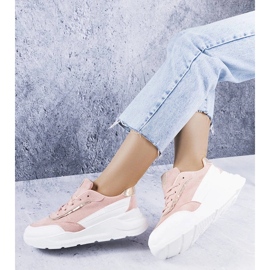 D/GMR Pinkfarbene Sneakers aus Öko-Wildleder von Dupuis rosa