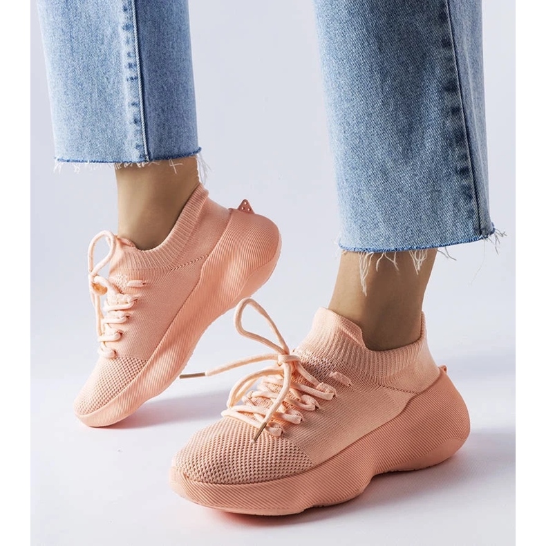 D/GMR Pinkfarbene Sneaker aus Textil von Lavallée rosa