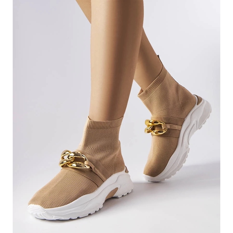 D/GMR Baptiste braune Turnschuhe mit einer Kette