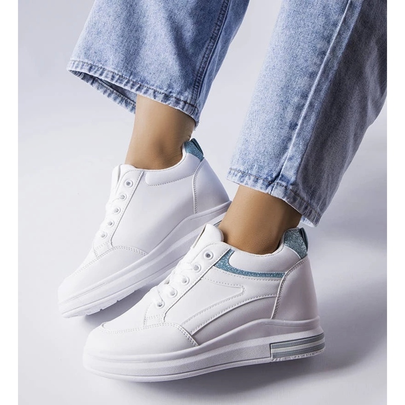 D/GMR Weiße Sneakers mit Glitzereinsätzen von Bonevil