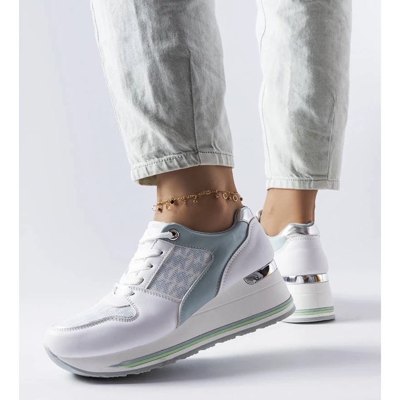 D/GMR Grüne Sneaker mit Keilabsatz von Pouliotte