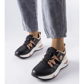 D/GMR Schwarz -Gold -Turnschuhe Vinceza