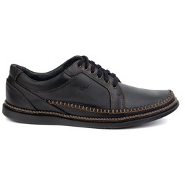 Olivier Herren Lederschuhe Casual Model 313gt Schwarz