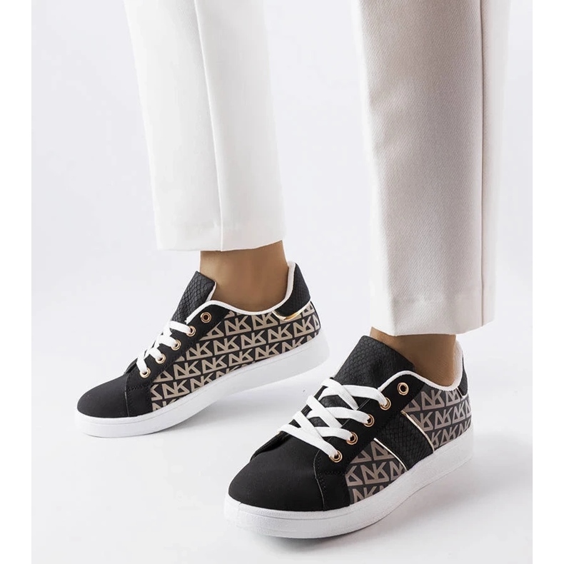 D/GMR Schwarze Turnschuhe, verziert mit dem Bolduc-Monogramm