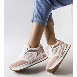 D/GMR Rosa Sneaker mit gemustertem Einsatz von Genovesee