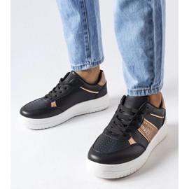 D/GMR Schwarz-goldene Sport-Sneaker von Parma