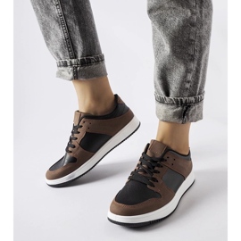 D/GMR Braune und schwarze Jacqueline-Sneaker